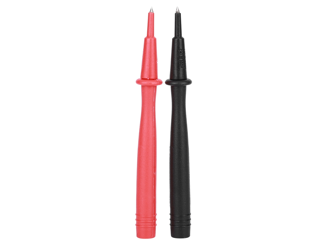 2 Sondas De Prueba Para Multímetro P8804 De Cobre Galvanizado Con Níquel, Aguja De 2 Mm, Conector Banana De 4 Mm, Color Rojo Y Negro.