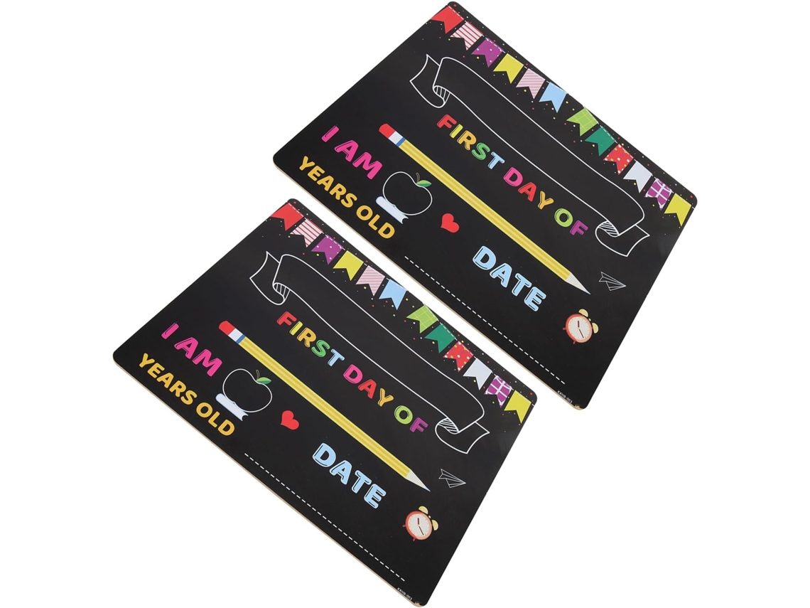 Juego De 2 Pizarras Pequeñas Portátiles Borrables Para La Vuelta Al Cole, Superficie Lisa Para Tiza.