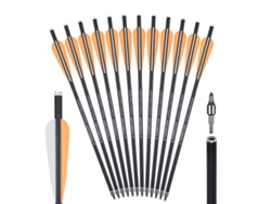 Flechas de carbono, eje de carbono mixto, punta reemplazable, naranja, 12 unidades OEM