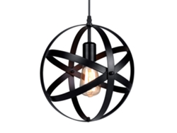 Yncm2026-lámpara Colgante Industrial Tomshine Base E26 Vintage Esférica Para Salón Cocina Restaurante (sin Bombilla)
