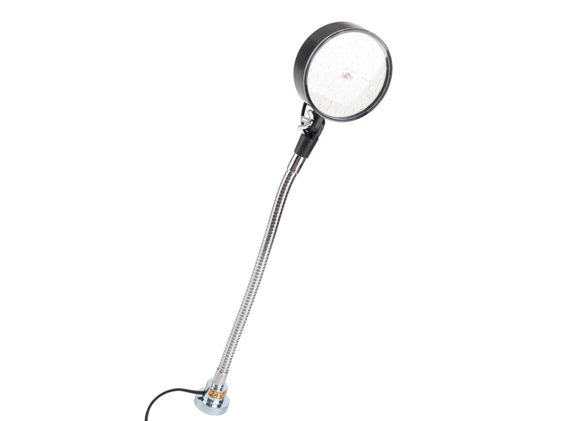 Yncm2026-lámpara De Trabajo Con Base Magnética Y Cuello Flexibles De Acero Aleado, Luz Led Alta Brillo, Dc24v Para Lectura Y Herramientas