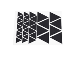 KOFIHETY Pegatina Forma Triángulo Impermeable Autoadhesiva para Pared Adhesivos DIY Decoración Habitación Casa (Negro)