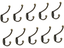 Juego De 10 Ganchos De Pared De Acero Inoxidable De Una Sola Punta, Estilo Retro Europeo, Para Abrigos Y