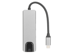 Estación De Acoplamiento 5 En 1 Tipo C Con 2 Puertos Usb Hd, Interfaz Multimedia Y Puerto Rj45 Tipo C