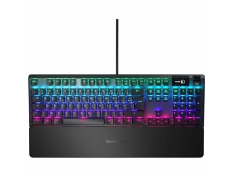Teclado mecánico STEELSERIES APEX 5 Francés Azul Negro AZERTY