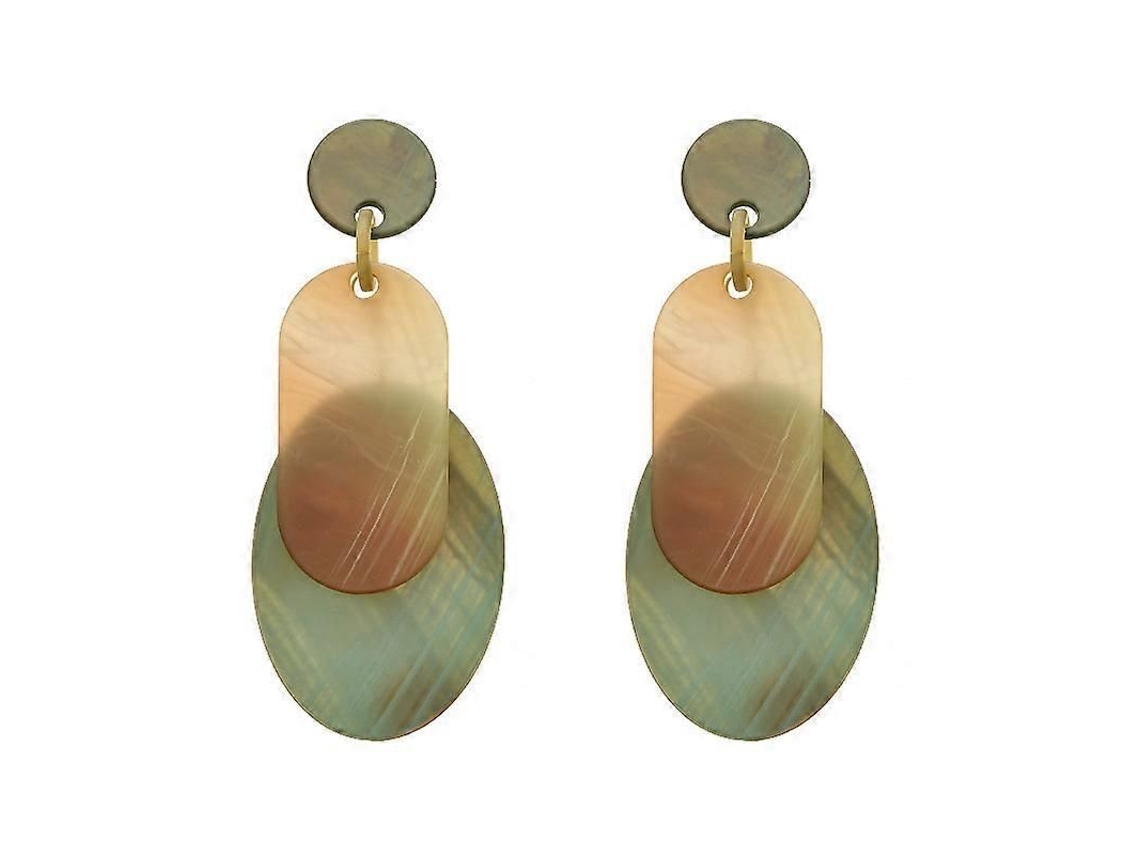 Pendientes Geométricos De Acrílico, Redondos, Ovalados, Exagerados, Con Aguja De Plata Minimalista Para Mujer.