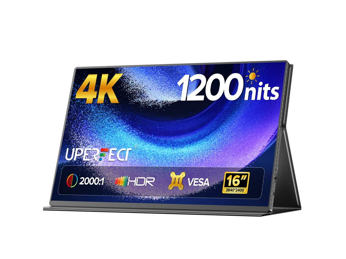 Monitor portátil Uperfect para portátil 1ms Freesync 20001 (4k 16 1200 Nits 3840x2400)