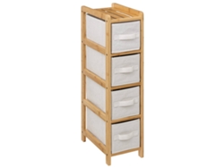 Estante Delgado Con 4 Cestas de Bambú Tidy Box 5 FIVE SIMPLY SMART