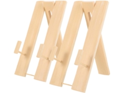 2 Soportes De Exhibición De Madera, Construcción Estable Y Sólida, Juego De Piezas