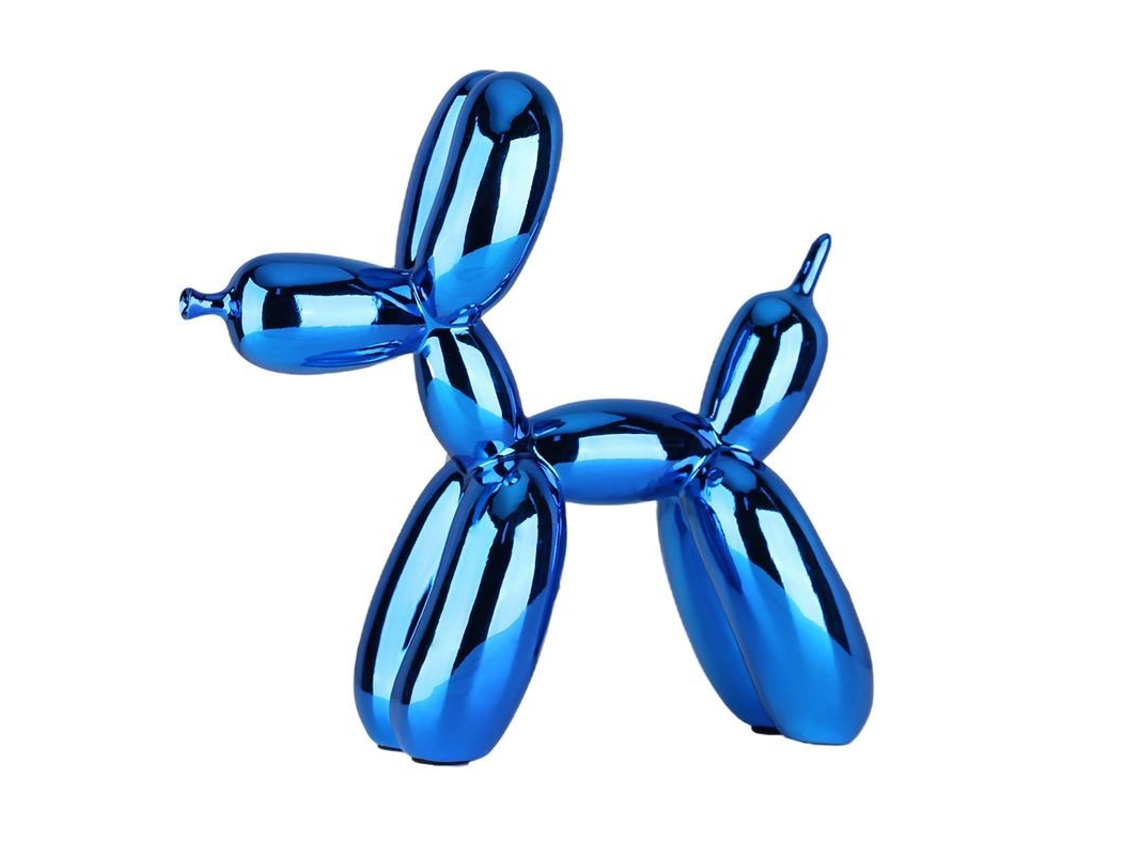 2026-estatua De Perro Globos Electropulido Brillo Decoración Hogar Moderna Azul 10x10x4cm