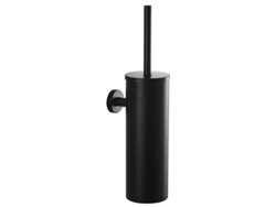 Cepillo De Limpieza De Pared Para Inodoro - Diseño Compacto - Acero Inoxidable - Base Antigoteo - Negro