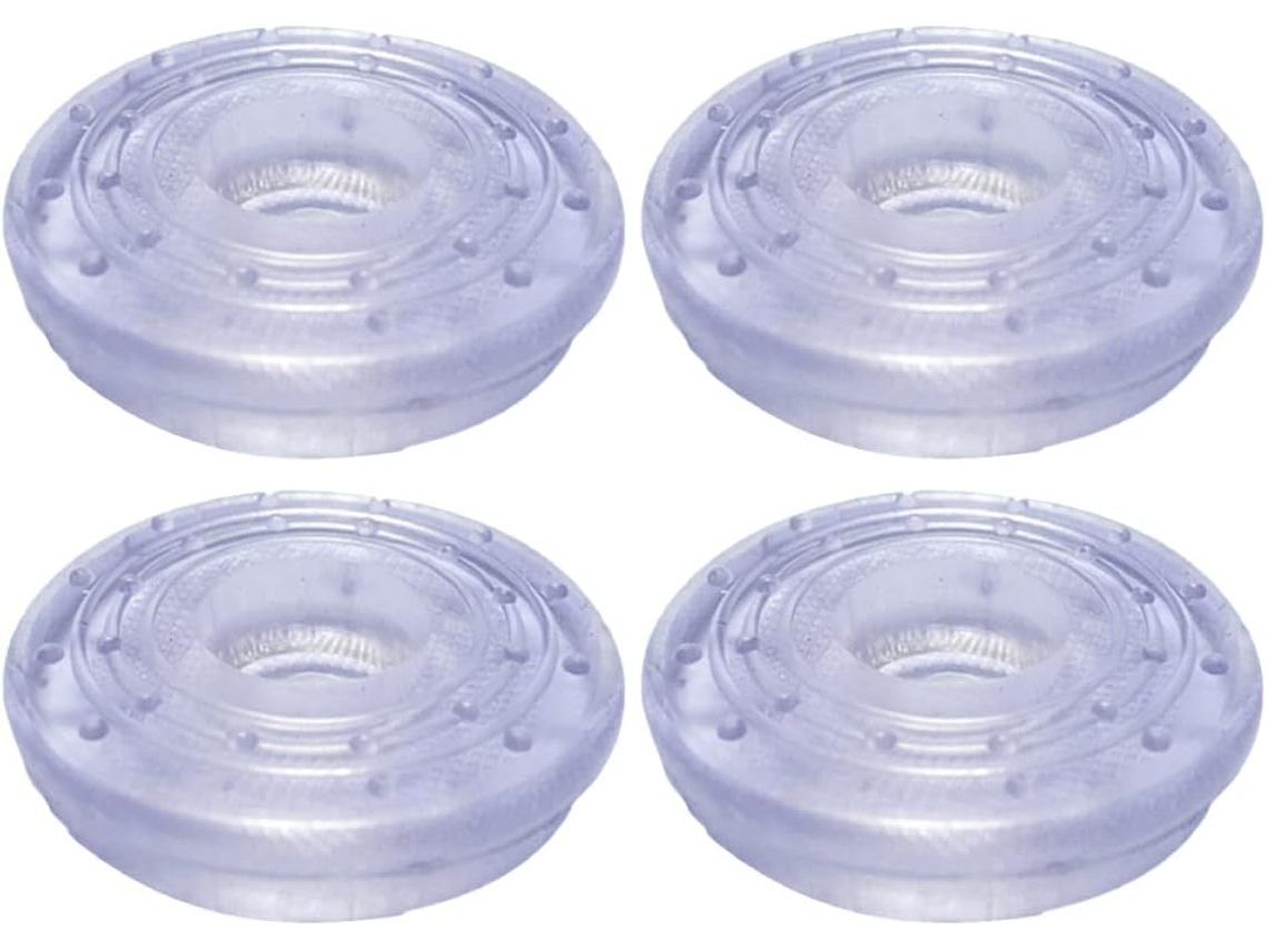 Almohadillas de goma antideslizantes aptas para diámetros interiores de 4,5 a 4,6 cm, 4 unidades, fáciles de instalar.