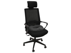Cojín de asiento de color gris oscuro liso de 42 x 36,5 x 8 cm HARLANV1