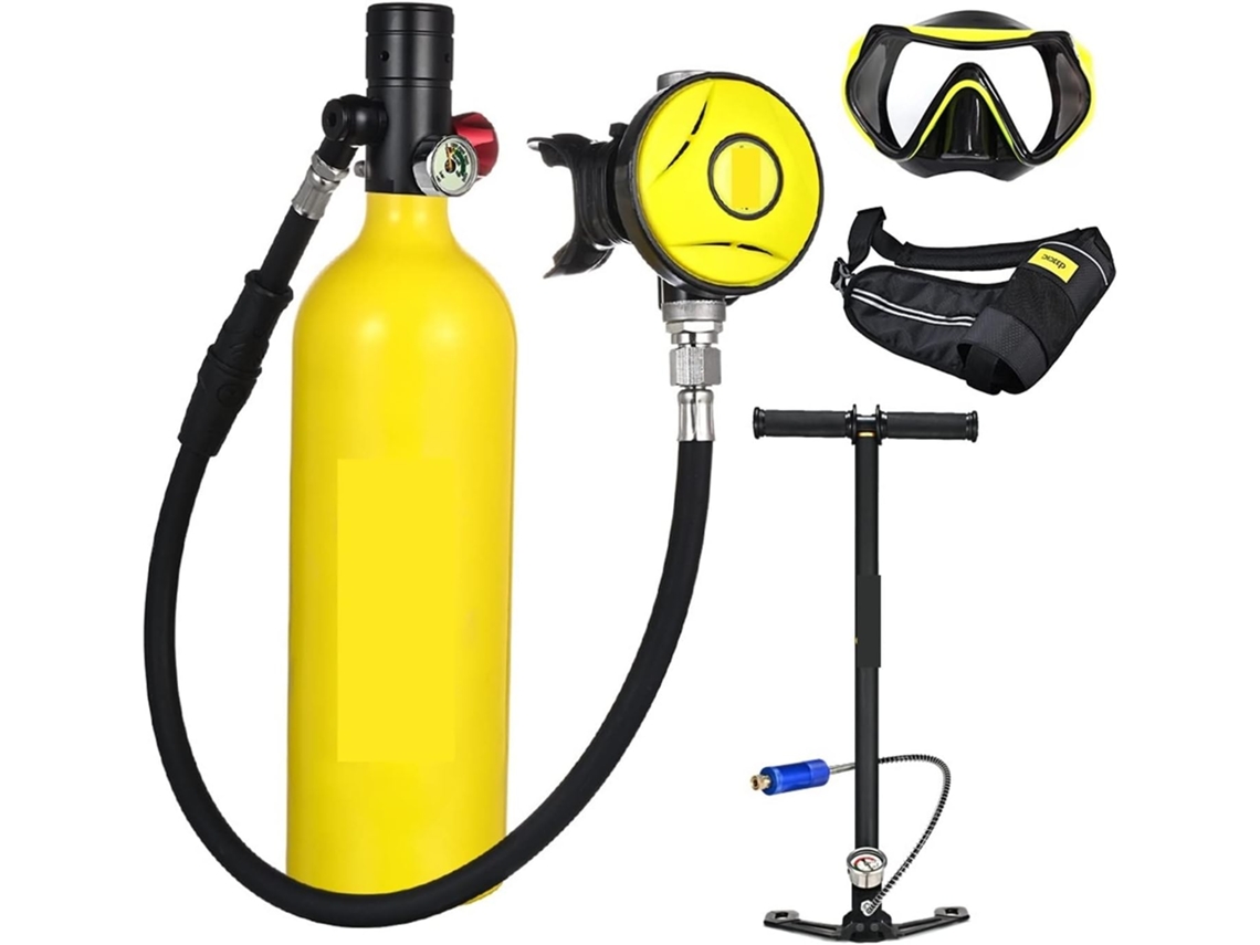 Mini Cilindro De Oxígeno Para Buceo Con Respirador Portátil De 1 Litro De Capacidad (color: