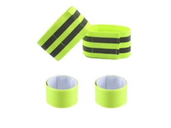 2026rebe-4 Piezas de cinta reflectante para muñeca, brazo, tobillo y pierna - Equipamiento reflectante para caminar, andar en bicicleta y correr de noche.