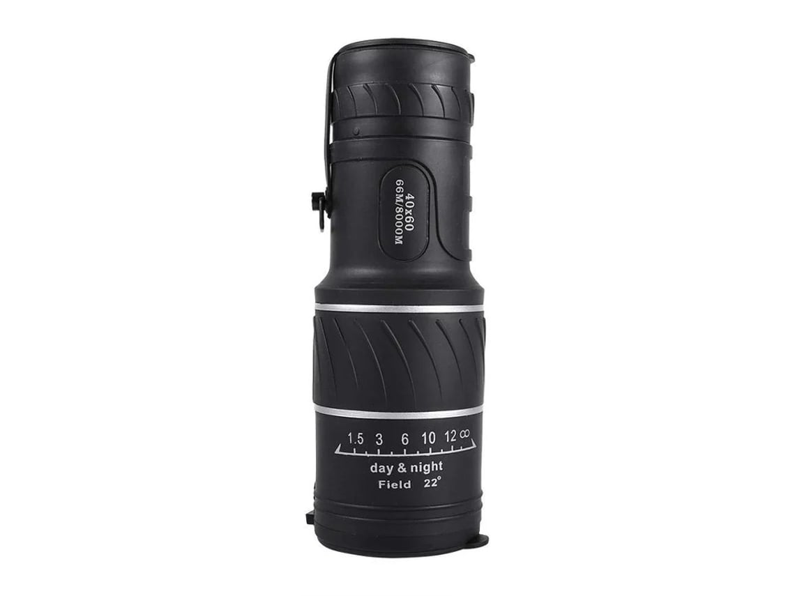 Telescopio monocular HD negro 40x60, diseño de bolsillo, prisma Bak4, fácil de transportar, enfoque, visión nocturna, exterior, película verde, Yizhood