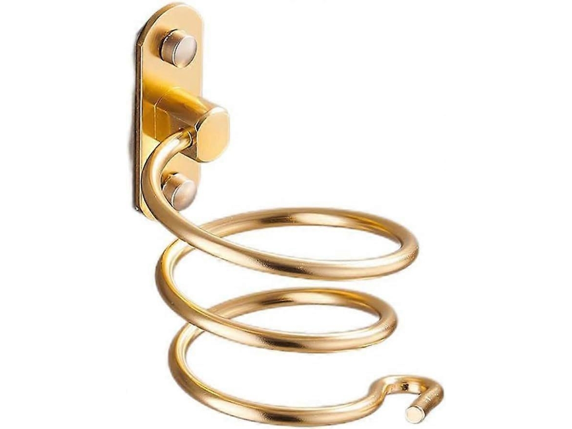 Suporte Para Secador De Cabelo, Suporte De Parede Em Alumínio Com Espiral Para Secador De Cabelo.
