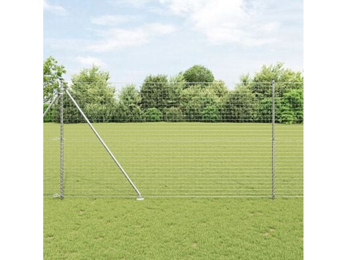 Postes para cerca con punta (7 unidades, Ø32 mm, 170 cm, acero galvanizado, WSD343264, Lovely Home)