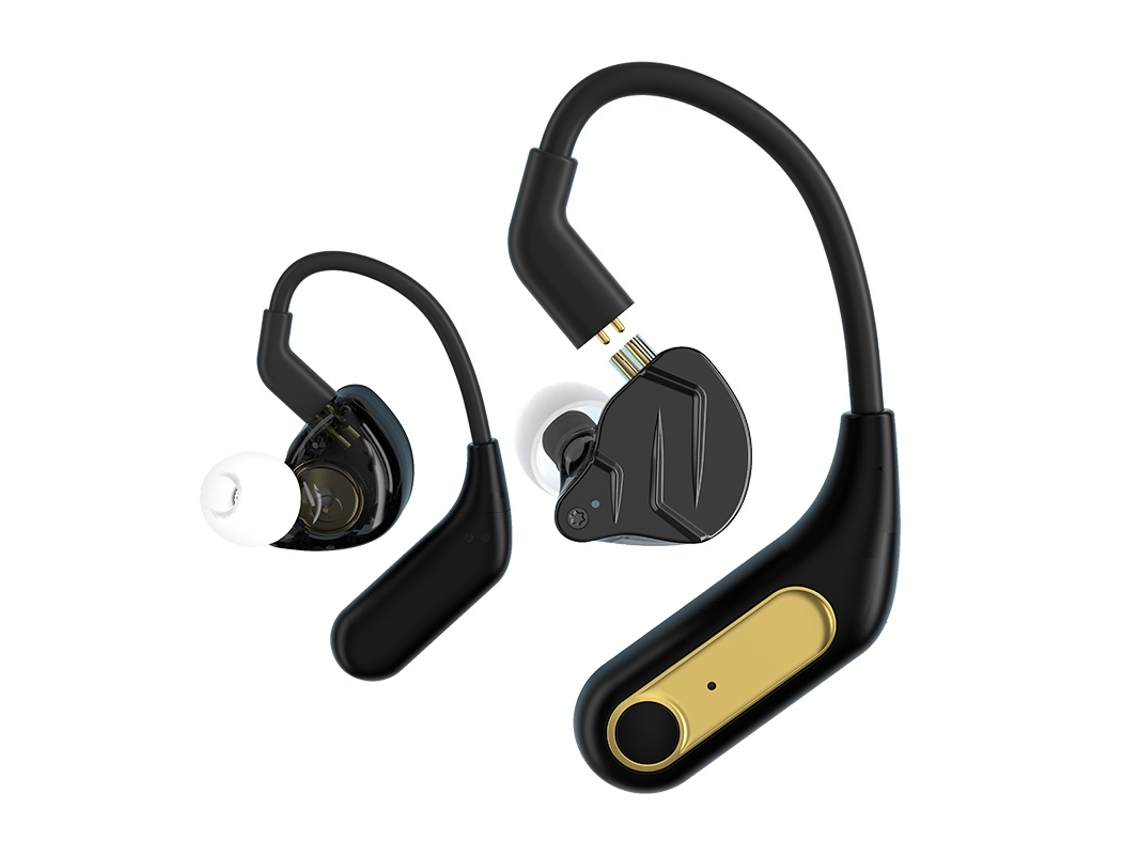 Auriculares inalámbricos Bluetooth 5.2 con estuche de carga y diseño con cable/gancho para la oreja. Mdug