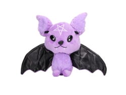 Murciélago de peluche para fiestas de Halloween: Niños, adultos, decoración de mesa, bodas, suave, morado.