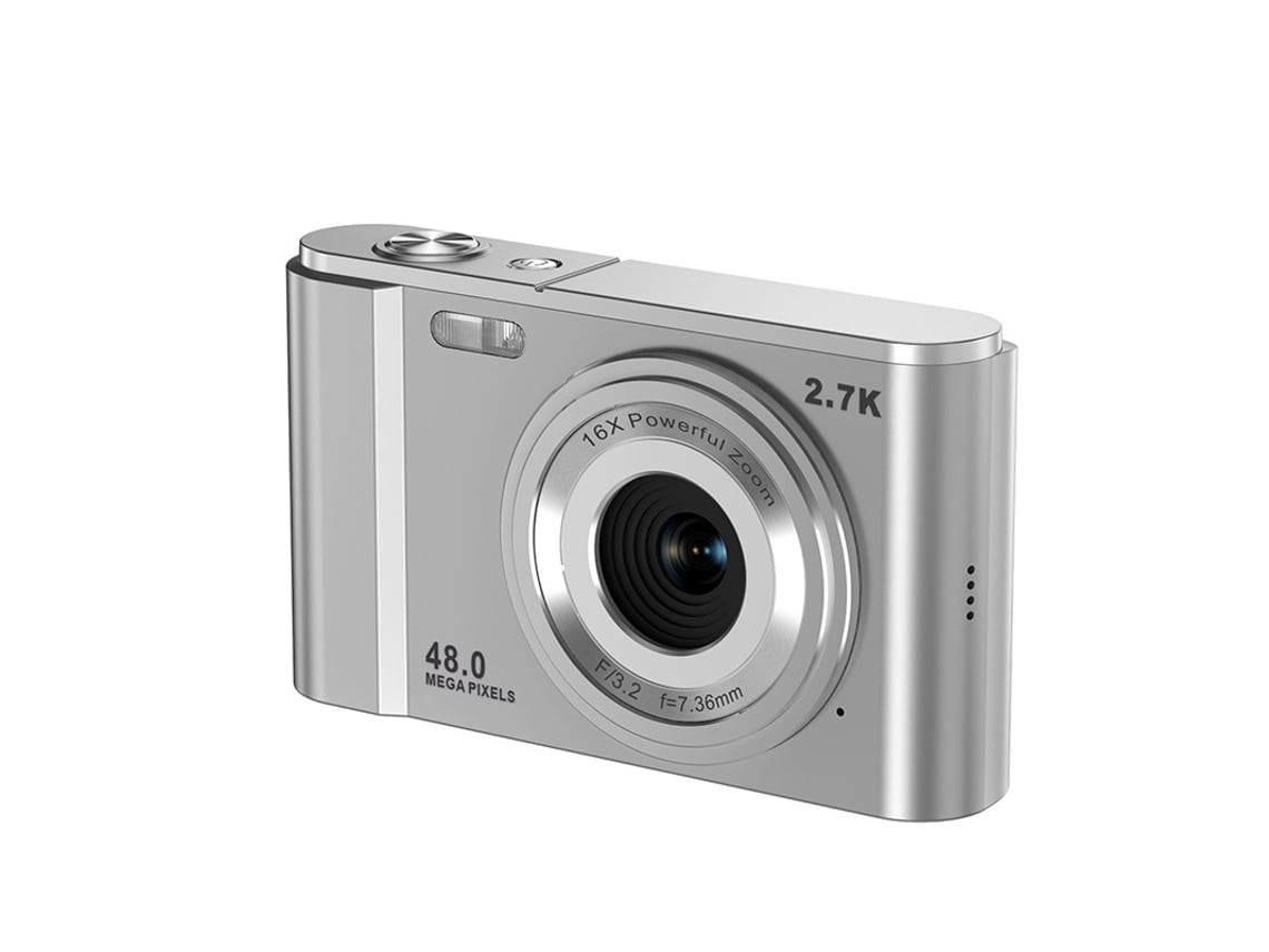 Cámara digital HD para filmación doméstica, Full HD 2.7k, 48 MP, 16x, plateada, sin tarjeta Ushion