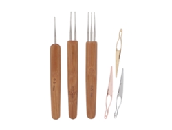 Set De Ganchos De Crochet Para Dreadlocks Profesionales Portátiles Herramienta De Tejer Y Trenzar Cabello (0.5mm)