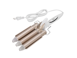 Chapinha De Cabelo Com 3 Cilindros 25mm Glaze Cerâmica Anti-caldeiração Rápido Aquecimento 110-240v