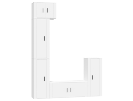 Conjunto 5 de muebles para TV VIDAXL madera contrachapada blanco