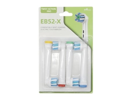 Cabezales de repuesto para cepillo de dientes Oral B Braun 1000 EB52-X, paquete de 4