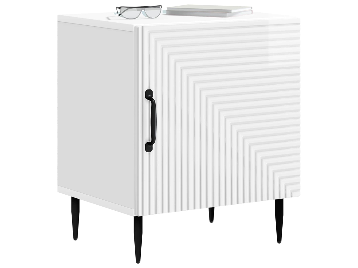 Maison Exclusive - Armario De Noche 2 Pcs Brillante 43 X 34,5 X 50 Cm
