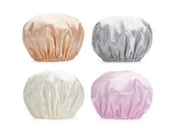 Gorro De Ducha Reutilizable, Juego De 4 Piezas, Impermeable De Doble Capa, Talla Mediana Para Mujer.