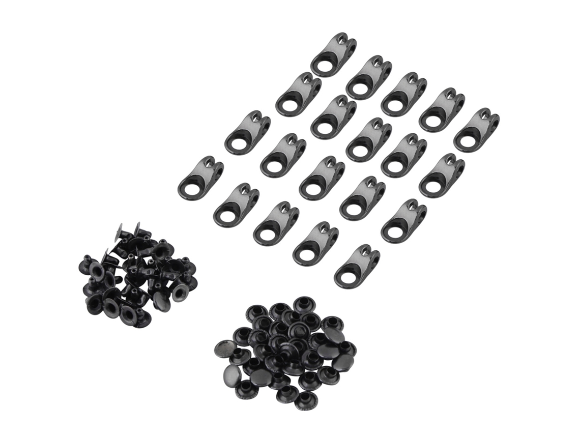 20 Hebillas De Cuerda Con Remaches Para Acampar, Escalar Y Reparar Botas - Gris