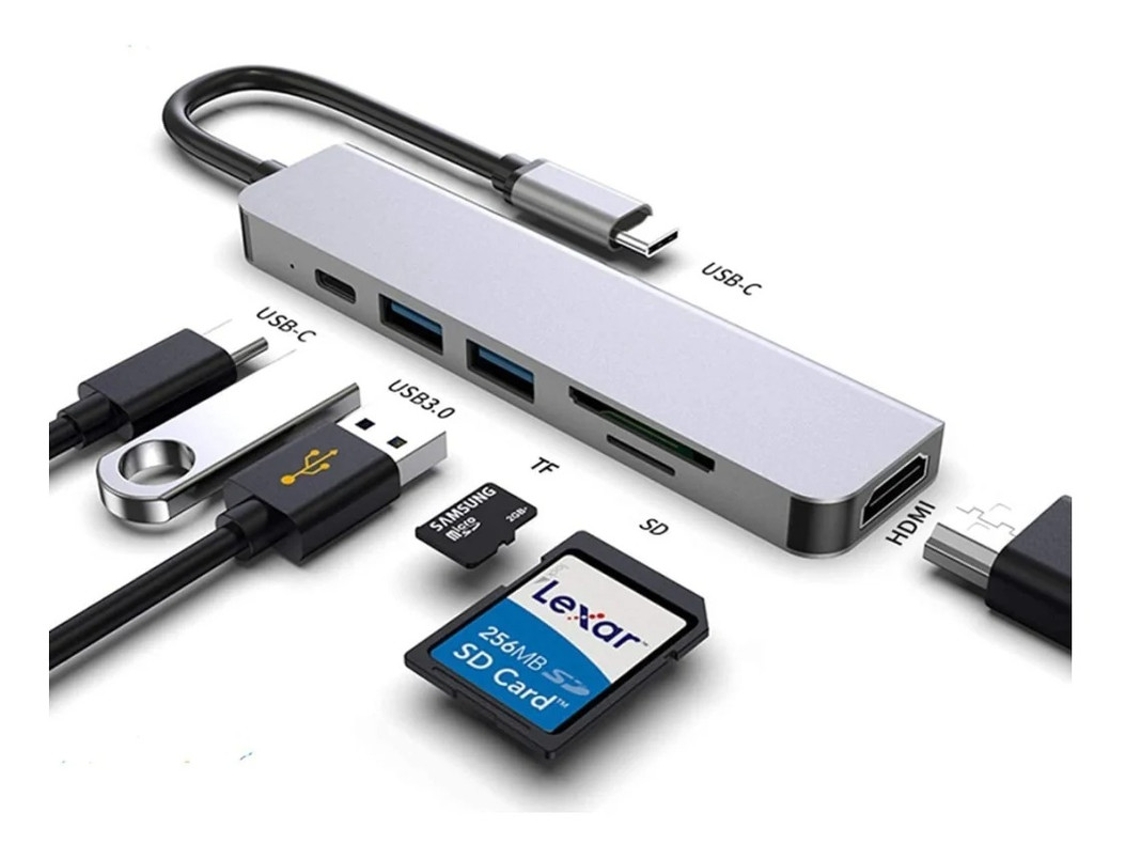 Hub USB C Yizhood gris