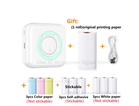 Mini impresora de etiquetas de gatos y osos, impresora térmica portátil de 200Dpi, impresión sin tinta, pegatinas de 57Mm para Ios y Android HHZ