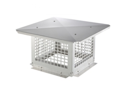 Tapa de chimenea de acero inoxidable de 305 x 305 mm con protección contra aves Tekmaquinas