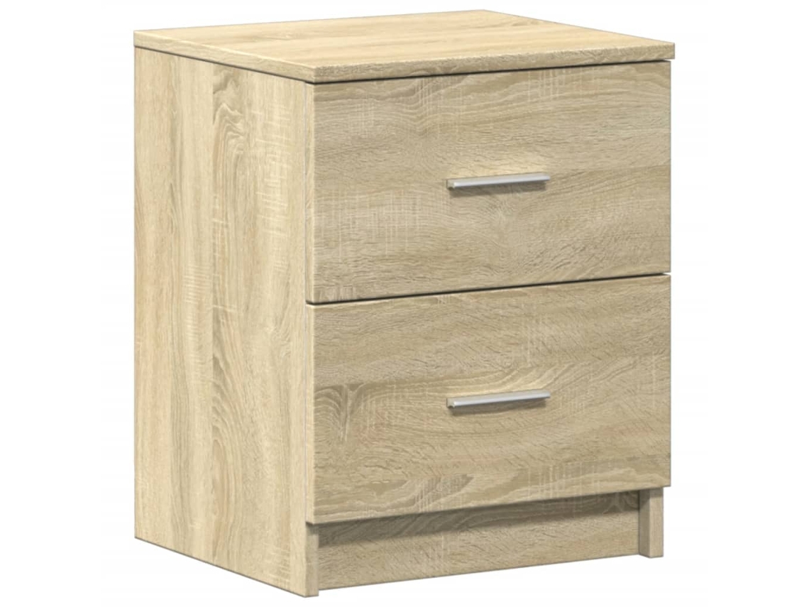 Maison Exclusive - Mesita De Noche Con 2 Cajones, Roble Sonoma, 40x36x50 Cm