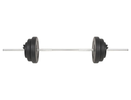 vidaXL Mancuerna con discos 60 kg