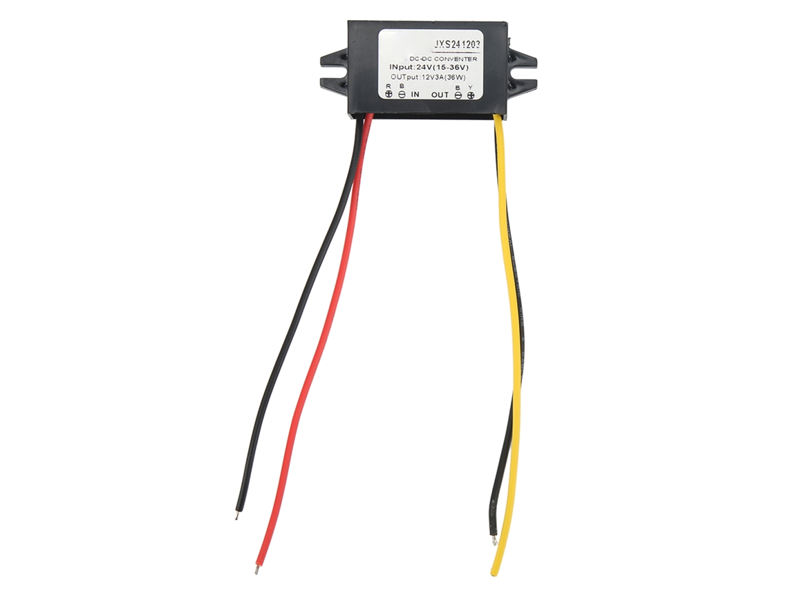 Módulo Reductor De Cc Ultradelgado E Impermeable Ip67, Convertidor De Alta Eficiencia De 24 V A 12 V, 3 A Y 36 W.