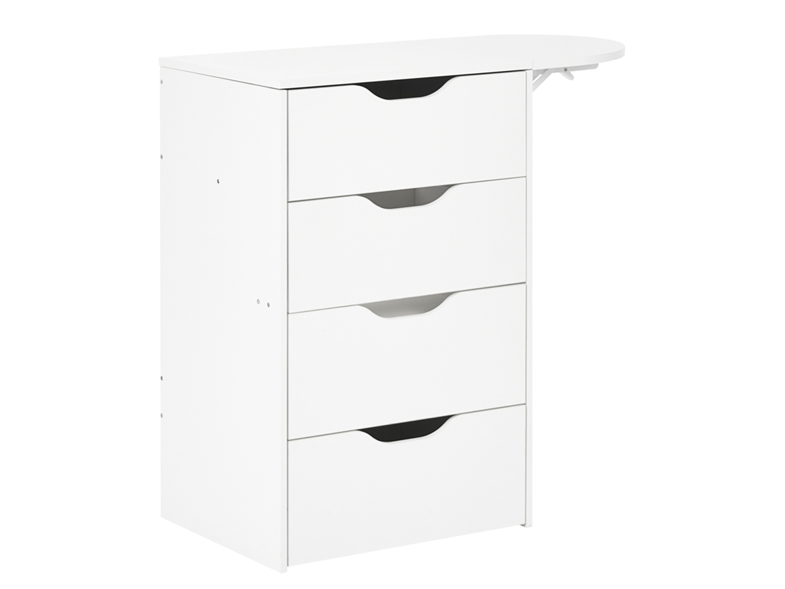 Toucador Com Espelho E Tamborete Beliani Beloeil De Mdf Branco 47x40x118