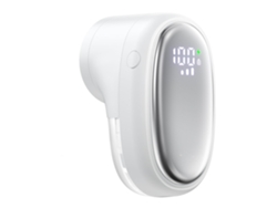 Afeitadora De Telas, Recargable, De 1200 Mah, Portátil, Para Suéteres, 3 Velocidades Y Pantalla Digital Led (blanca)