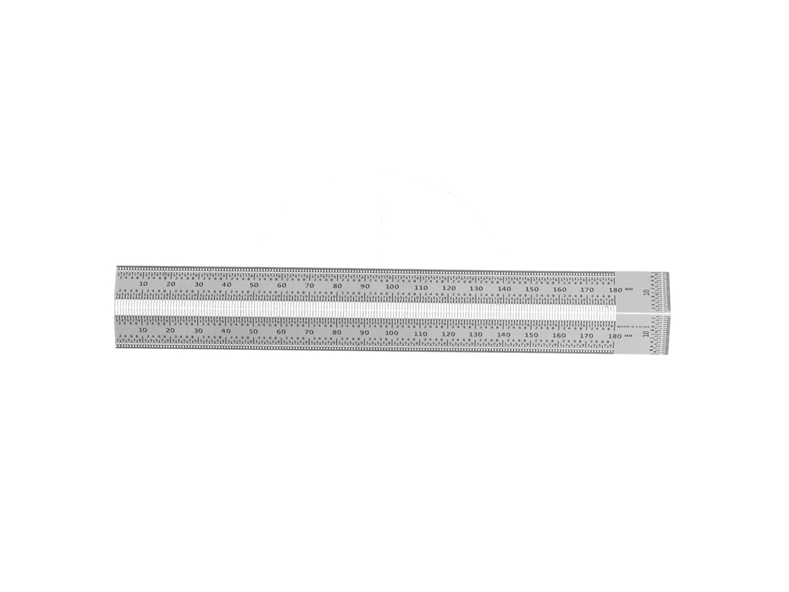 Escuadra T de alta precisión para carpintería, medición, diseño y decoración, 180mm.