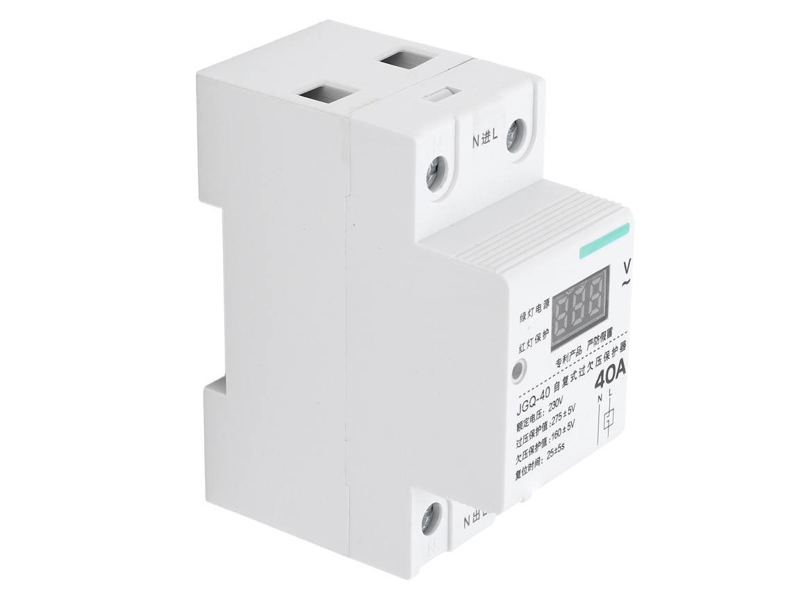 2026dz-protector De Sobrecarga Y Baja Tensión Auto-resetable Din Rail 40a 230v Con Indicador Redondo