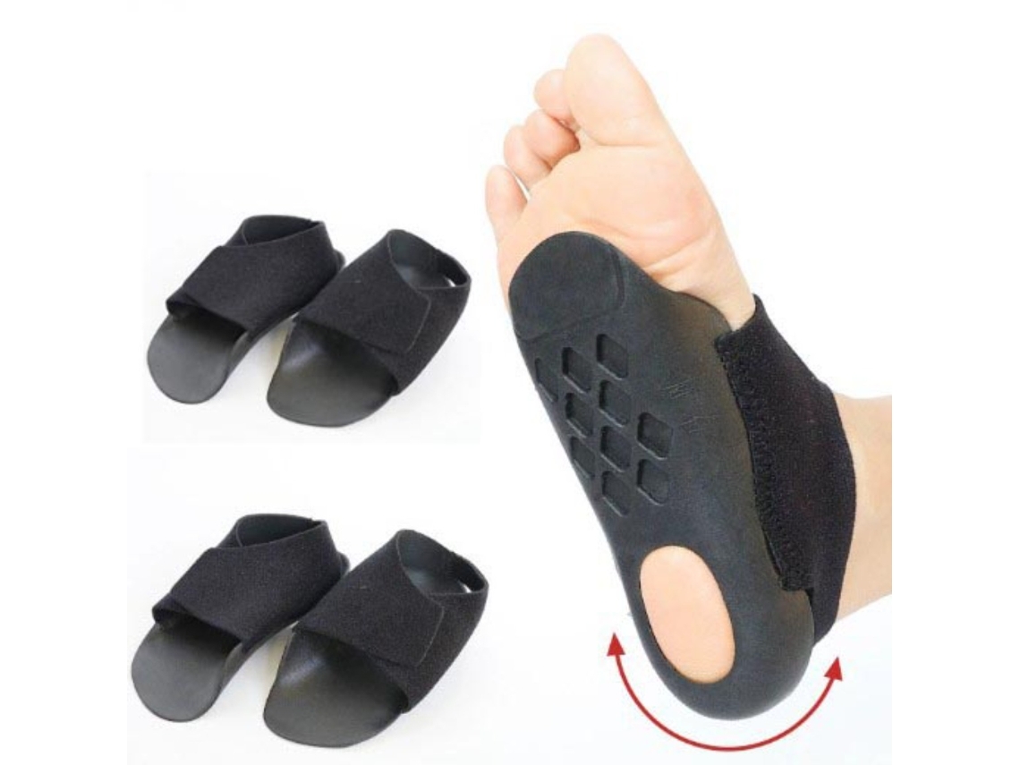 Almofadas De Suporte De Arco E Calcanhar Em Silicone — Inserções Amortecedoras, 2 Pares, Preto L