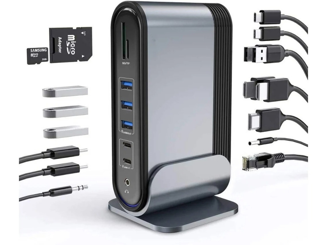 Adaptador de estación de acoplamiento Yizhood plateado