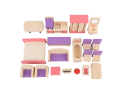 Set De Muebles De Juguete De Madera Para Niños, Muebles Simulados Para Jugar A Hacer De Cuenta