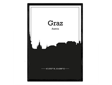Poster NACNIC Mapa de Graz Austria (A3)