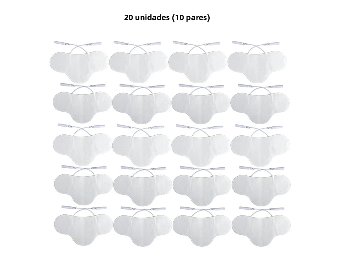 (20 Piezas) Parche De Silicona Ems, Electrodo Ems Autoadhesivo Para Cuello, Tamaño 6,5*13 Cm