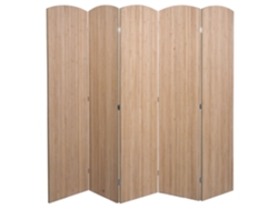 Tabique flexible paravent de bambú, 5 paneles, 170 x 204 cm, Brise-vue Intérieur 04_0009267
