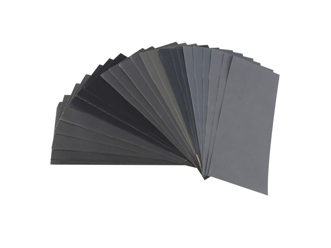 20 Hojas De Papel De Lija Impermeable Para Lijado En Seco Y Abrasivo.