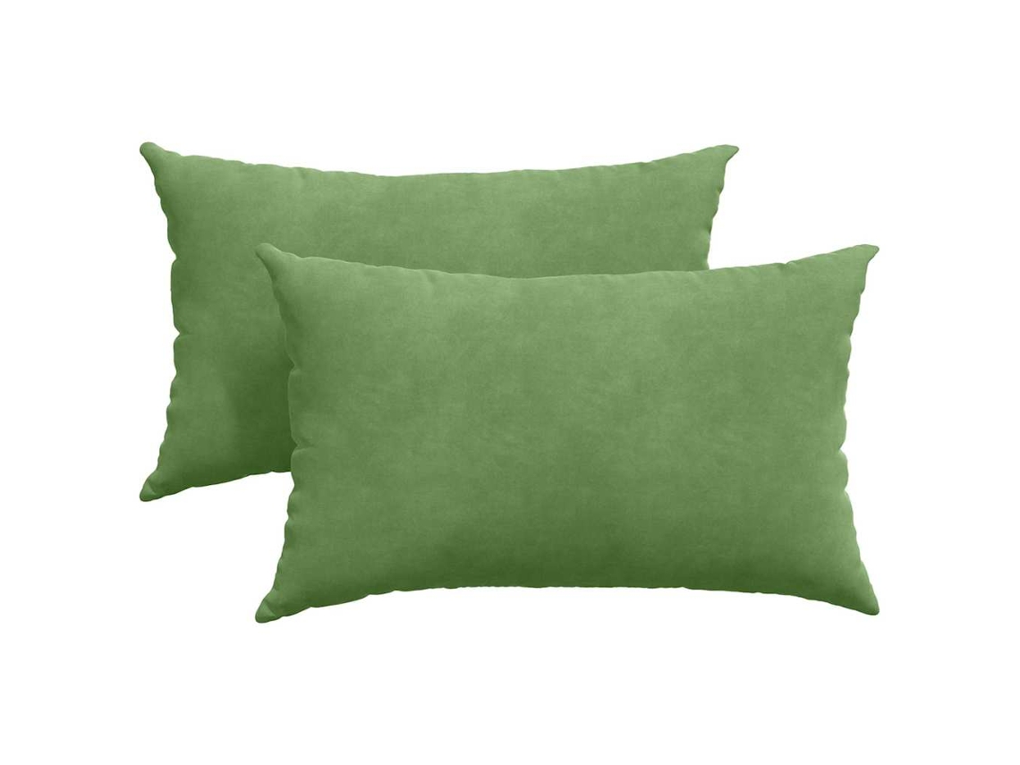 Juego de 2 cojines para sofá HARLANV1 color verde claro, 50x30 cm.
